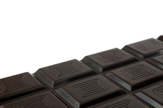 sweet chocolate for baking isolated on white background
