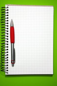 empty note book with space for text message