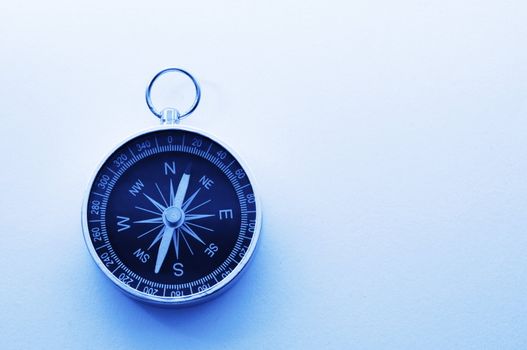 busiess concept with blank paper copyspace and compass