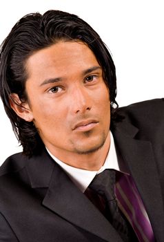 Young indonesian man in a business suit