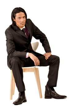 Young indonesian man in a business suit