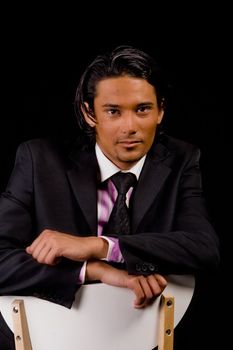 Young indonesian man in a business suit