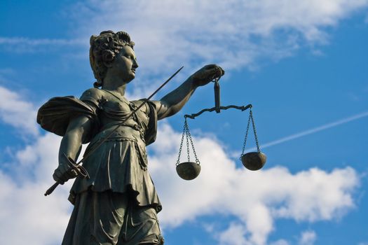 Statue of Lady Justice in Frankfurt, Germany