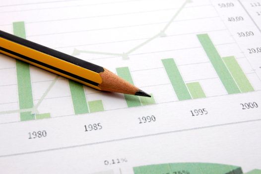 business chart showing financial success at the stock market