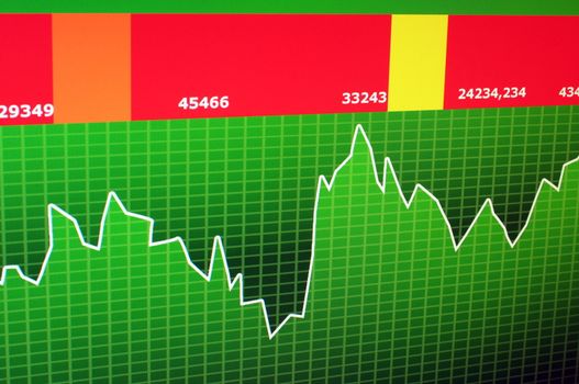 financial diagram chart or graph from the economy