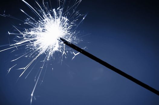 holiday or christmas sparkler for celebrating xmas