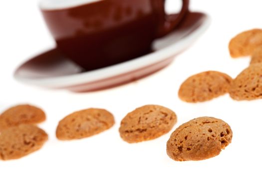 amaretti cookies and a espresso cup