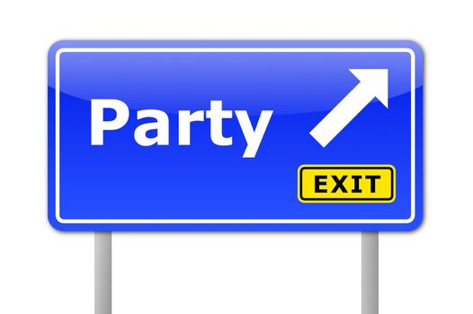 find a fun party and follow the road sign