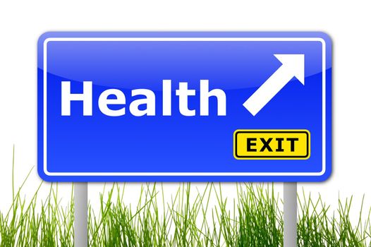 pointer is showing the direction to good health
