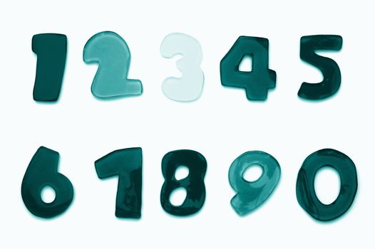 alphabet from A to Z and numbers form 0 to 9 can be used as font
