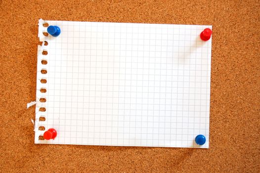 blank and empty sheet of paper with copyspace for text message