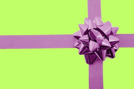 christmas gift with ribbon and copy space