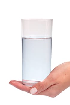 Glass with water in Hand
