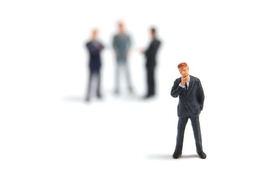 talking business people isolated on white background