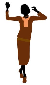 Conservative female illustration silhouette on a white background