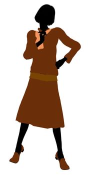 Conservative female illustration silhouette on a white background
