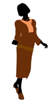 Conservative female illustration silhouette on a white background