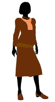 Conservative female illustration silhouette on a white background