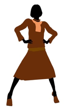 Conservative female illustration silhouette on a white background