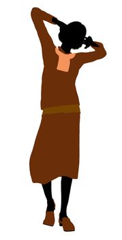 Conservative female illustration silhouette on a white background