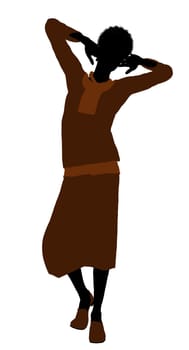 Conservative african american female illustration silhouette on a white background