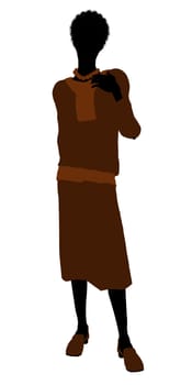Conservative african american female illustration silhouette on a white background