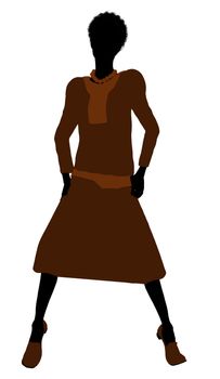 Conservative african american female illustration silhouette on a white background