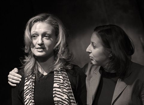 Performance "September.doc" director Michael Ugarova. In a picture: Nadejda Shiryaeva and Mariana Cherenkova