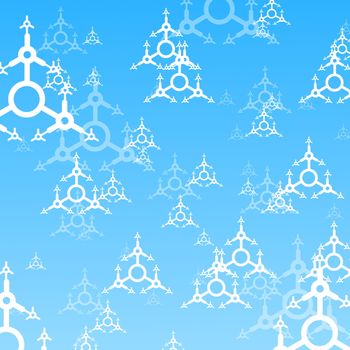 blue winter background with copyspace for text message