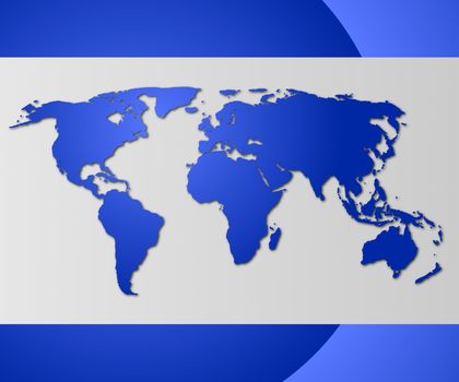 world map or globe with copyspace for text message