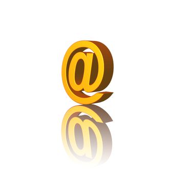 email alias on white background - 3d illustration