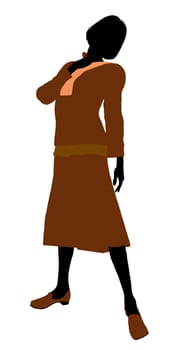 Conservative female illustration silhouette on a white background
