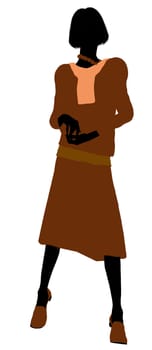 Conservative female illustration silhouette on a white background