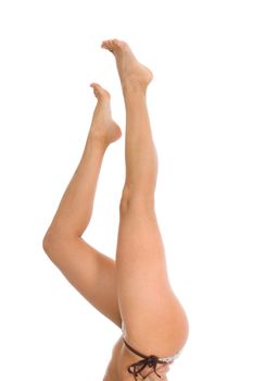 Woman legs on  isolated background