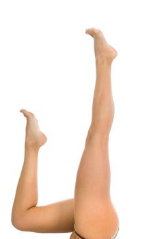 Woman legs on  isolated background