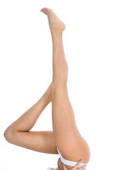 Woman legs on  isolated background