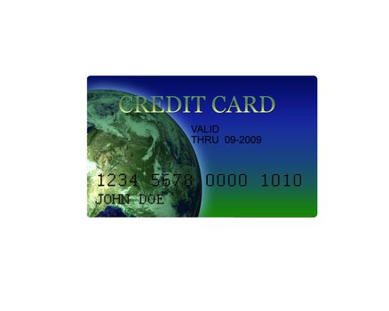 illustration of generic gift card with earth as theme
