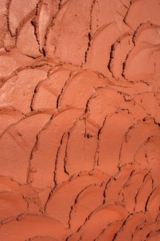 Terracotta clay tiles pattern � detail of a wall.