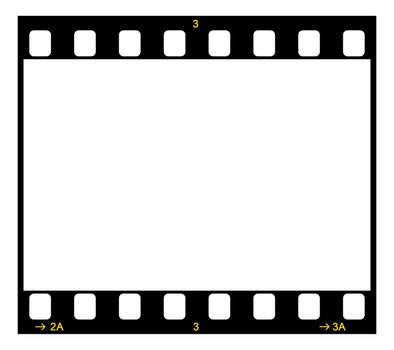 Single 35mm Film Negative Frame, Space For Own Picture Or Text