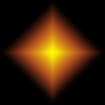 Yellow Star / Space Abstract Background, Diamond Form
