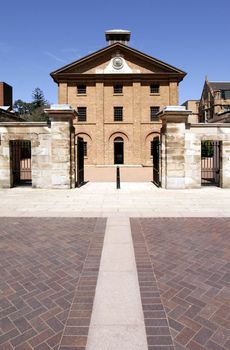 The Hyde Park Barracks popular colonial landmark in the historic precinct of Sydney, Australia