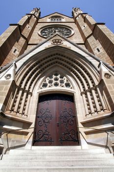 St Mary's Cathedral Entrance Door - Seat of the Roman Catholic Archbishop of Sydney, Australia