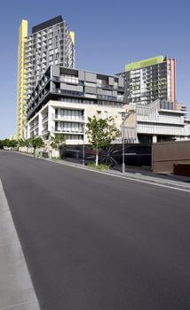 Urban Road And Residential Apartment Buildings In Sydney, Australia