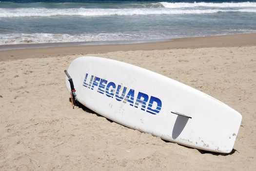 A Lifeguard Rescue Surfboard At The Beach, Sydney, Australia