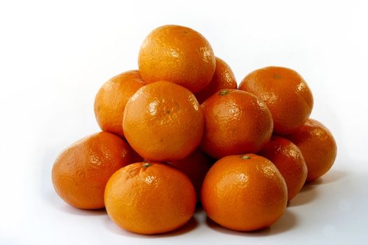 Set of Korean Oranges in a white background