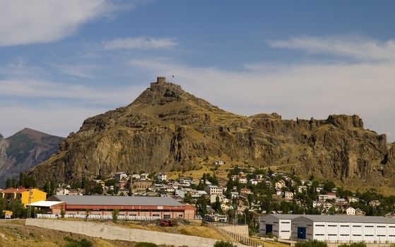 Fortress in turkish town at east turkey