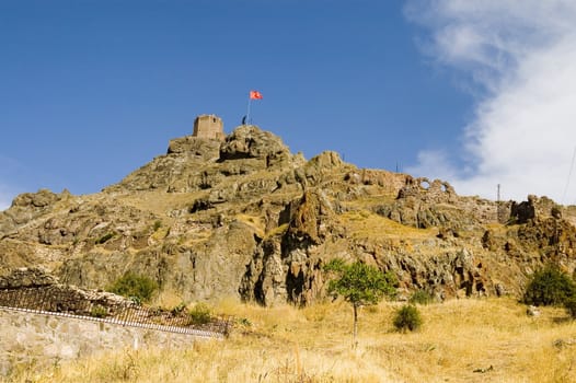 Fortress in turkish town at east turkey