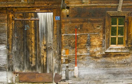 Wooden shack in Turkish village at east Turkey