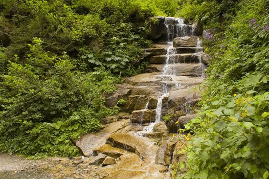 Waterfall in the Kachkar park in east Turkey