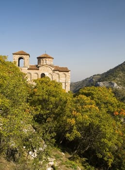 Monastery in the Rodopy mountains in bulgaria